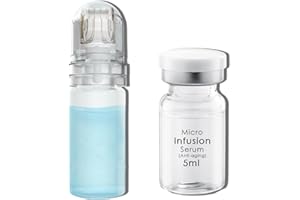 LAZZYBEAUTY Microneedling Système de perfusion micro microneedle avec rouleau Hydra Roller 0,25 mm et ampoule de sérum anti-âge de 5 ml, solution tout-en-un micro aiguille