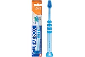 Curaprox Spazzolino da denti Per neonati e bambini piccoli/Setole ultra-morbide per una pulizia delicata/Blu-Blu/Confezione singola/Made in Switzerland
