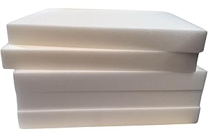ComfyWise Upholstery Foam High Density Foam Chair Pads Padding Foam Cut to Size for Custom Upholstery Sheet Cushions, Perfect Replacement For Your Furniture (6 in, 12 x 12 in)