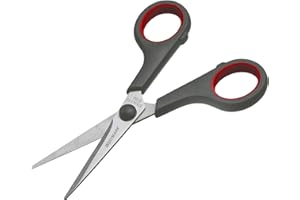 ‎WESTMARK Westmark Bastelschere 14 cm – Haushaltsschere ideal für das Schneiden von Kunststoff, Papier, Pappe und mehr – rostfreier Edelstahl, schwarz, rot