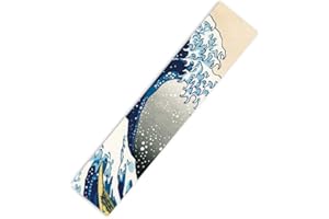 JONSCART 47"X10" Sport Outdoor Skateboard Longboard Dancing Board Double Rocker Board Cruiser Board Waterproof Diamond Griptape Sheet Sticker Deck Sandpaper (Sea wave)