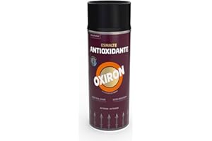 OXIRON Esmalte Metálico Antioxidante Spray Liso Brillante Negro 400 ml