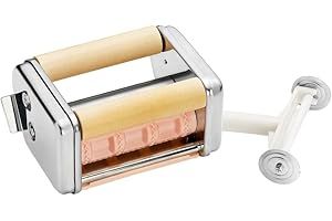 Laica Accessorio APM007 Rodillo Pasta para Ravioli, Metal, Plateado, 16.0x11.1x11.2 cm
