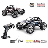 🔥 2.4ghz RC Car : Mit 2.4GHz Fernsteuerungssystem können zwei oder mehr RC-Autos zusammen ohne missverständnisse zusammen laufen und bringen Ihnen viel mehr Spaß . Max Steuerdistanz bis zu 80m, Geschwindigkeit bis zu 36+ km / h