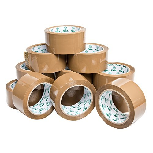pakit 12  marr  n cinta de embalaje rollos Value Pack   12  rollos de Heavy Duty Grado Comercial  1 88  pulgadas x 72  m  48  mm x 66  m  claro cinta para embalaje  boxeo  movimiento y env  o