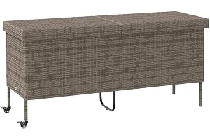 vidaXL Dynbox på hjul grå 160x55x75 cm konstrottning