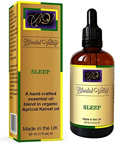 Sleep Oil - Aromatherapy Aid for Better, Deep Sleep. Lavender, Chamomile and Bergamot in Apricot Oil. Calming Aroma for Relaxation or Stress Relief. For Diffuser or Oil Burners for Essential Oils.