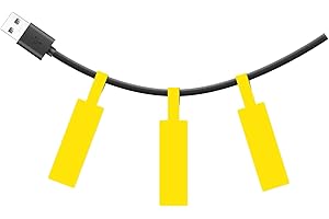 SUPVAN KATASYMBOL T50M Pro Impermeabilización Térmica Etiquetas Adhesivas, 25 mm x 38 mm + 40 mm, 105 Uds/Rollo, Negro sobre Amarillo