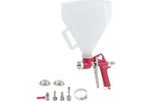 MERRY TOOLS Orazio Textura Pintura Pistola Pulverizadora 5L 3 Boquillas Alimentación de Tolva de Aire Air Hopper Feed para Pared de Techo Yeso Pintura Barnizado 221471
