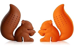 iNeibo Infuseur Thé, Boule a The en Silicone 100% Alimentaire (écureuil Set de 2)