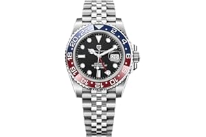 PAGRNE DESIGN Pagani Design Uomo Meccanico GMT Acciaio Inossidabile Impermeabile Orologio Da Polso Zaffiro Vetro Acciaio Inox Ceramica Orologi Orologio per Uomo