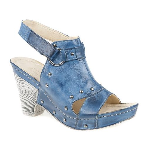 Pavers Trendy Sandals With Deep Straps and Studs 126 407 - Denim Size 5