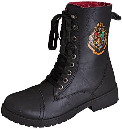 NJ Screenprints Harry Potter Women Boots Boots Hogwarts Crests Black - 36