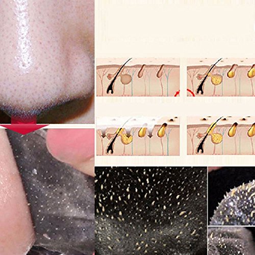 KOBWA Gesichtsmaske Schwarz, Black Head Maske, Bamboo Charcoal Mitesser Entfernen Maske, Mitesser Entferner Tiefenreinigung Peel Off Maske Bambuskohle Schlamm-Gesichtsmaske(100g) - 3