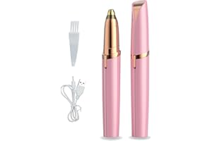 DAKEXIONG Tondeuse à Sourcils pour Femme, Épilateur de Sourcils Rechargeable pour Femme, Rasoir à Sourcils Indolore et Portable pour L'épilation du Visage, des Lèvres et du Nez (Rose)