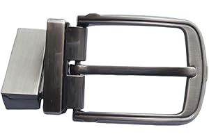 DANULAND Men's Solid Switched Pin Buckle,Leather Zinc Swirled Belt Buckle
