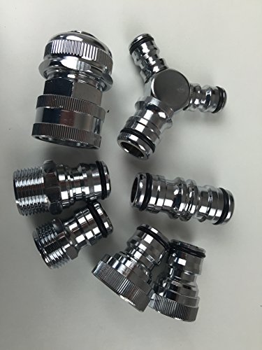 Geräteanschlussstück Wasserhahnanschluss mit 3/4″ IG Innengewinde Chrom/Messing 3/4″ PROFI-Gardena kompatibel - 3