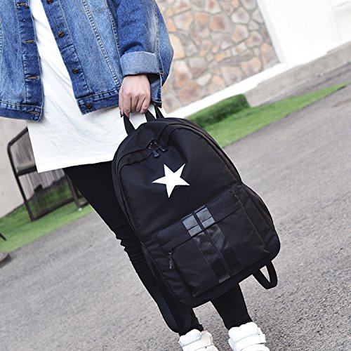 MeCooler Vintage Rucksack Schul Schultaschen Freitag Schulrucksack Damen Rucksäcke Weekender Herren Daypack Reisetasche Sporttasche Backpack Tasche für Sport Bag - 4