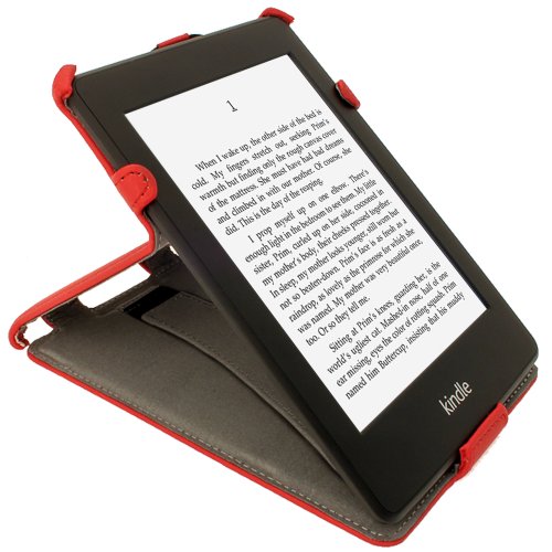 igadgitz PU Leder Etui Hülle mit Sleep/Wake Funktion/Integrierte Handschlaufe für Amazon Kindle Paperwhite 2015/2014/2013/2012 rot - 6