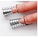 Oyedens 10Pcs Reusable Acrylic UV Gel Nail Art Tips Extension Guide Form Tools (Silver)
