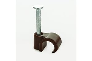 BRITISH GENERAL BG Electrical CCR7BR/50-BG Clips Redondos de 7 mm, Color marrón