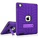 Produktbild SMART LEGEND Tasche für iPad 2/3/4 Hülle 3 in 1 Weiche Silikon Bumper 360 Grad Schutzhülle Full body Premium Case Protective Cover Schale mit Standfunktion Etui - Lila
