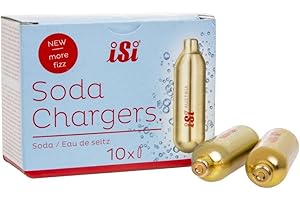 Non Branded iSi Soda Siphon CO2 Charger Bulbs (Pack of 10), Gold, For Use with Soda Siphons, GH056