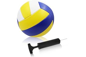 PRITOK Volleyball Official Size 5: Volleyball Kit, Soft Touche Volley Ball with Pump, Beach Volleybal l, Training Lite Volleybal l for Youth Adults, Beginners, Gym Training, Competition