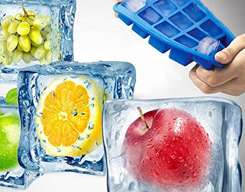 wicemoon Ice Tablett umweltverträglich quadratisch Ice Lattice DIY 15 ladeanschlussdeckel Raster von ICE aus Silikagel Modell blau - 5