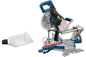 Bosch Professional 18V System Scie à Onglets Radiale sans-fil GCM 18V-216 (Diamètre de Lame : 216 mm, sans Batterie/Chargeur, Boite Carton), Noir, Seul