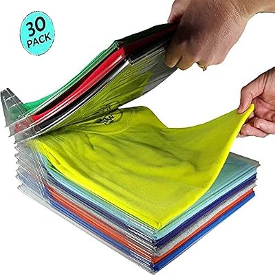 Nifogo Organisateur d'armoires,Organiseur de T-Shirt,Vêtements Documents Chemise T-Shirt de Taille Normale (30PCS)