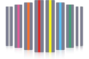 Pinsheng Geführte Lesestreifen, 8 Stück Markierungsstreifen Farbige Guided Reading Strips Buntes Lesezeichen für Kinde, Lehre und Dyslexie Menschen oder Visuellem Stress