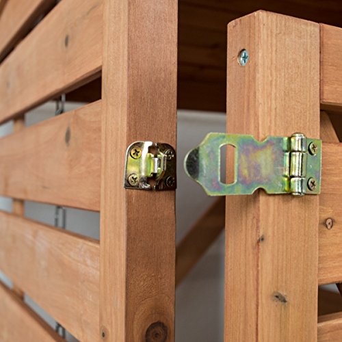 Mülltonnenbox mit Rückwand Holz für 3 Mülltonnen 240l Müllcontainer Mülltonnenverkleidung Mülltonnenhaus - 2