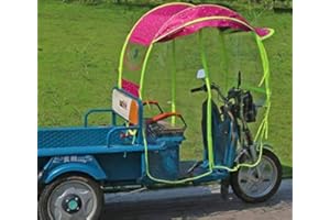 LJXiioo Tricycle Awning Canopy Windshield, Mobility Scooter Sun Rain Wind Cover Electric Car Prevent Umbrella, Sun Shade Rain Cover Waterproof