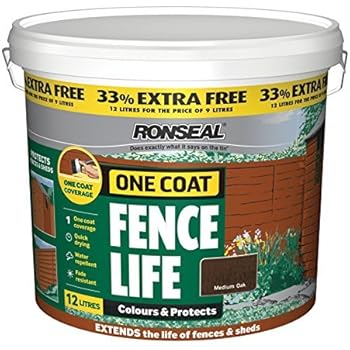 Ronseal One Coat Fence Life Paint - 5L Harvest Gold