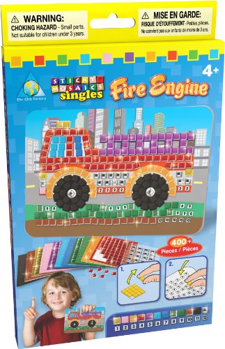 Preisvergleich Produktbild Orb Factory ORB63122 Mosaik-Sticker-Set, Feuerwehrwagen