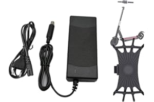 Kellegour Chargeur Universel 42V 2A,avec Support Téléphone Rotatif à 360°,Adaptateur d'alimentation Universel,Chargeur de Batterie de Vélo Électrique,Chargeur Trotinette Electrique,pour Xiaomi M365