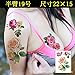 Produktbild tzxdbh Tattoo Aufkleber wasserdicht und dauerhafte Blumen Schmetterling Serie Pfingstrose Rose Chrysantheme Blume Lotus Blume Pflaumenblüte Ahornblatt 3Pcs-28