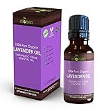 Organic Lavender Essential Oil By Sky Organics-100% Organic, Pure Therapeutic French Lavender Oil For Diffuser, Aromatherapy, Headache, Pain, Meditation, Anxiety, Sleep-Perfect For Candles & Massage 30ml