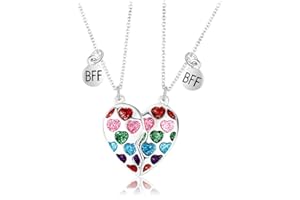 SCJJZ freundschaftskette，bff ketten für 2，freundschaftskette für 2 mädchen，bff geschenke，best friends geschenke，Paar Halskette BFF Gute Freunde Stitching Halskette Magnet Kinder Cartoon Halskette