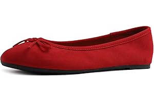 Feversole Ballerina Pelle Scamosciata Colorata con Cuscino in Memory Foam per amaretti da Donna