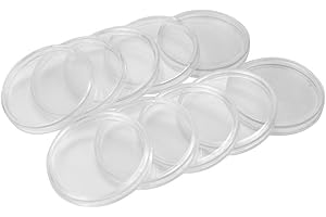 Lot de 10 écrins en plastique/capsules Gemini Mall® pour pièces de monnaie - Boîtes de rangement - Transparent