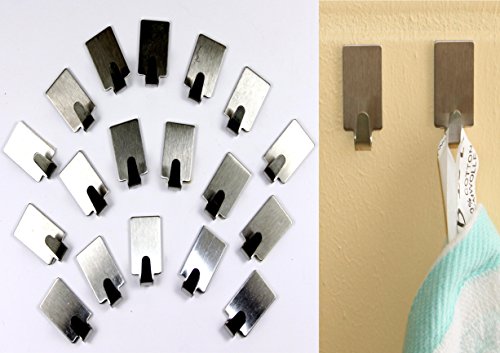 Klebehaken Edelstahlhaken Handtuchhaken Handtuchhalter Küchenhaken Haken Wandhaken Badhaken 790 (36 Stück)
