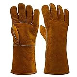 ★ Nombre: Guantes de soldar marrones y amarillos.