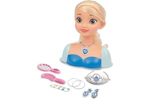 Grandi Giochi - Princess Styling Head Eiskönigin, Frisierkopf mit Zubehör, GG02999