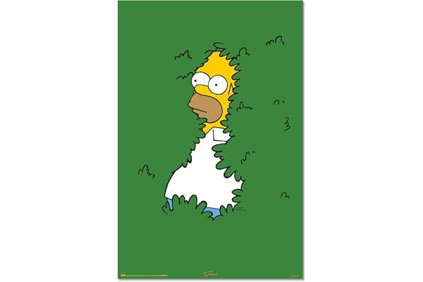 Grupo Erik Poster The Simpsons Homer Bushes - 36 x 24 inches / 91.5 x 61 cm - Shipped Rolled Up - Cool Posters, Art Poster, W