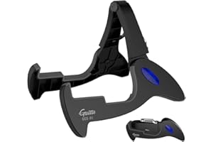 GUITTO Gitarrenständer Stativ Verstellbarer klassischer A-Frame Ständer Universal für Akustik- und Bass-Elektrogitarren Klappbarer Boden-Reiseständer Kleiner Einzelhalter (GGS-01)