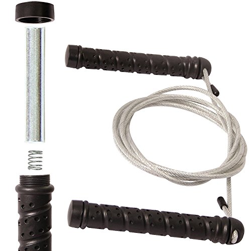 Sprungseil mit Gewichten PROFI Springseil Stahl Hüpfseil Speed Skipping Jump Rope