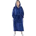 Hoodie Blanket, Super Soft Warm Oversized Blanket Hoodie, Comfortable Giant Pocket Sweatshirt Blanket, Sherpa Fleece for Women Men One Size Fit All