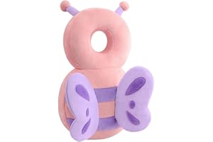 VORAE Baby Head Protector Backpack for Walking, Toddler Baby Adjustable Head & Back Protection Safety Pads for 4-24 Months Toddler Baby Walking (Butterfly)